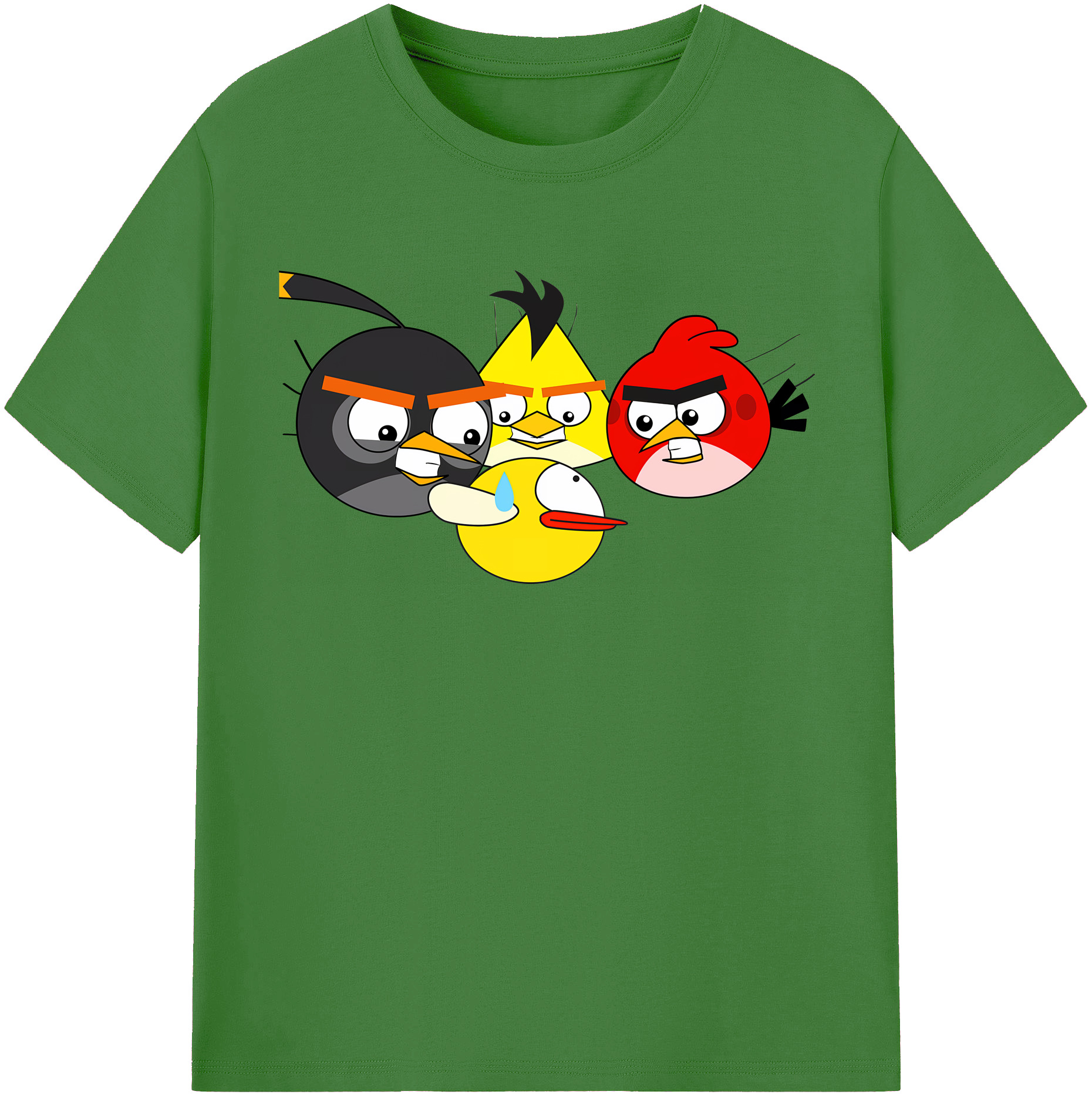 （画像用） Angry Birds アングリーバード レディースカジュアルプリントTシャツ（綿100％）